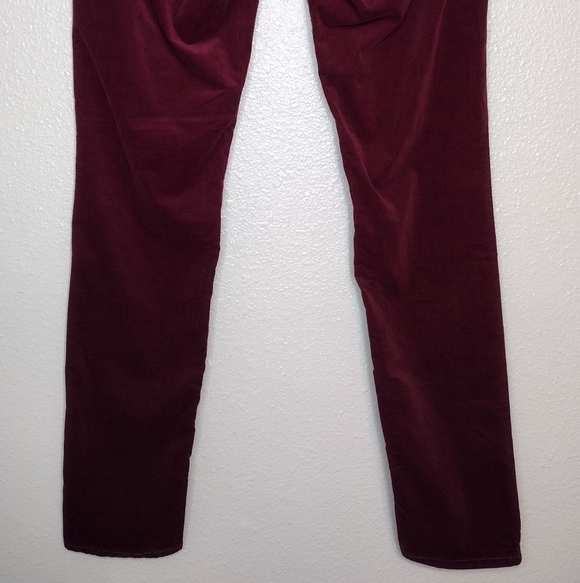 NWT Ag Adriano Goldschmied The Legging Burgundy Velvet Super Skinny Pants Sz 32 - Picture 8 of 16